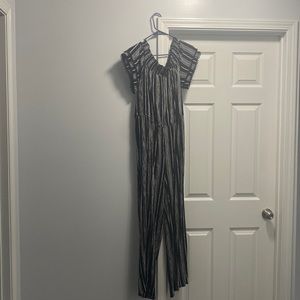 Light weight black and white jumpsuit